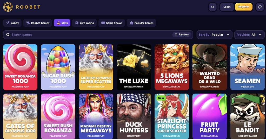 roobet slot games