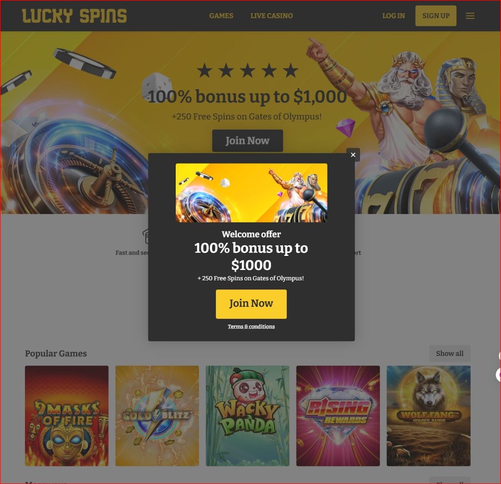 lucky spins bonus offer