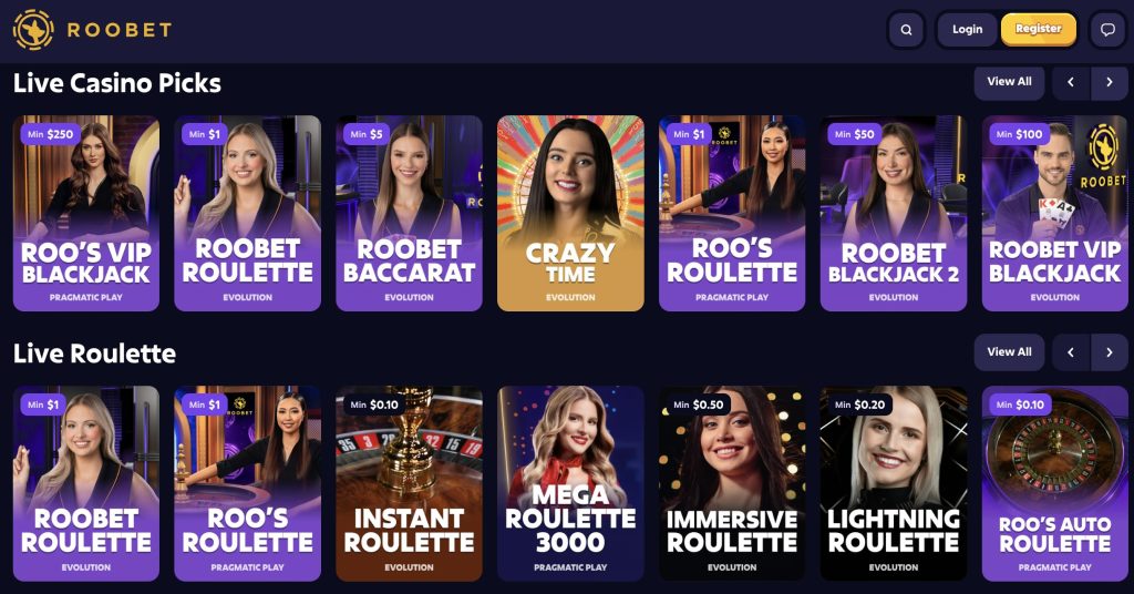 roobet live casino