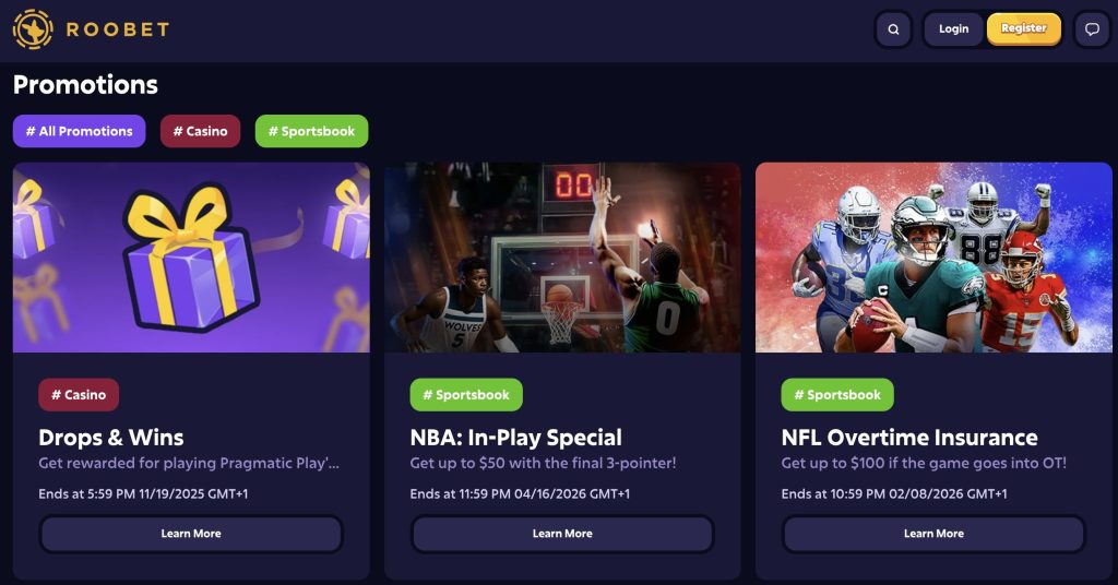 roobet casino promotions