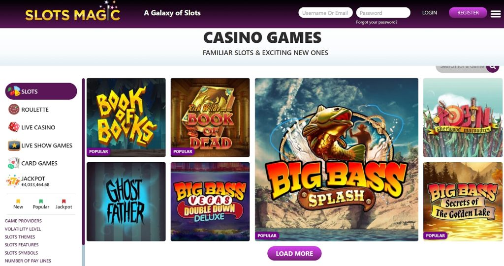 slots magic casino games