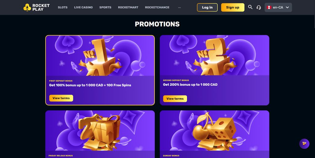 rocket play free spins offers